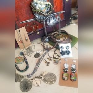 Unakite stone jewelry lot